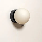applique murale moderne blanc noir sphérique mate éclairage quotidien minimaliste fixée mur