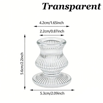 support bougie verre ambre texturé vintage candélabre décoratif table dîner mariage ambiance romantique