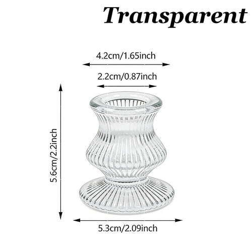 support bougie verre ambre texturé vintage candélabre décoratif table dîner mariage ambiance romantique
