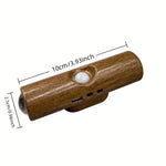 lampe murale rechargeable led détecteur mouvement réglable moderne clips marron clair aspect bois naturel