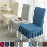 housse chaise tissé motifs géométriques moderne orange beige gris bleu