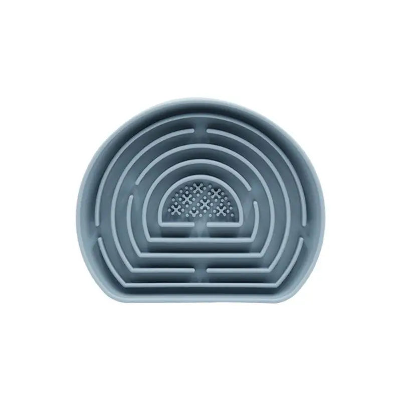 bol nourriture chien silicone vert bleu rose rayures horizontales grille perforation minimaliste