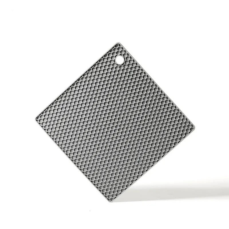 tapis protection cuisine silicone rouge gris moderne texture hexagonale imperméable anti brûlure