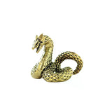statue serpent dragon or texturé écailles apparentes décoratif asiatique ornement décoration maison cadeaux artisanales