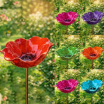 baignoire oiseau fleur rouge vert rose bleu moderne décorative métal brillantextérieur fixetringle