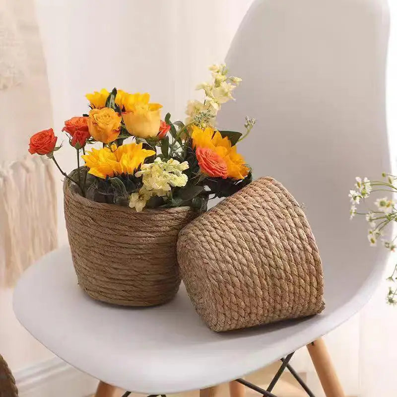 paniers jardinage tissage corde naturel rustique boho chic taille