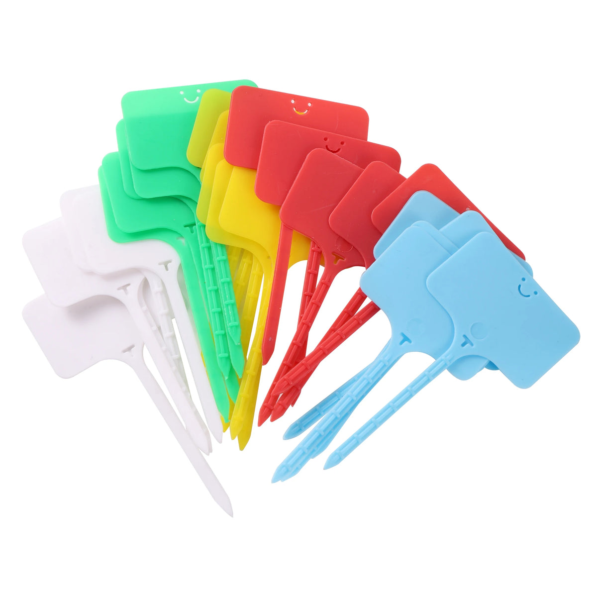 étiquettes jardinage rouge vert jaune bleu blanc smiley durable antiusure extérieures 30 pièces