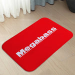 tapis moderne noir rouge logo megabass motif fleurs antidérapant salon maison