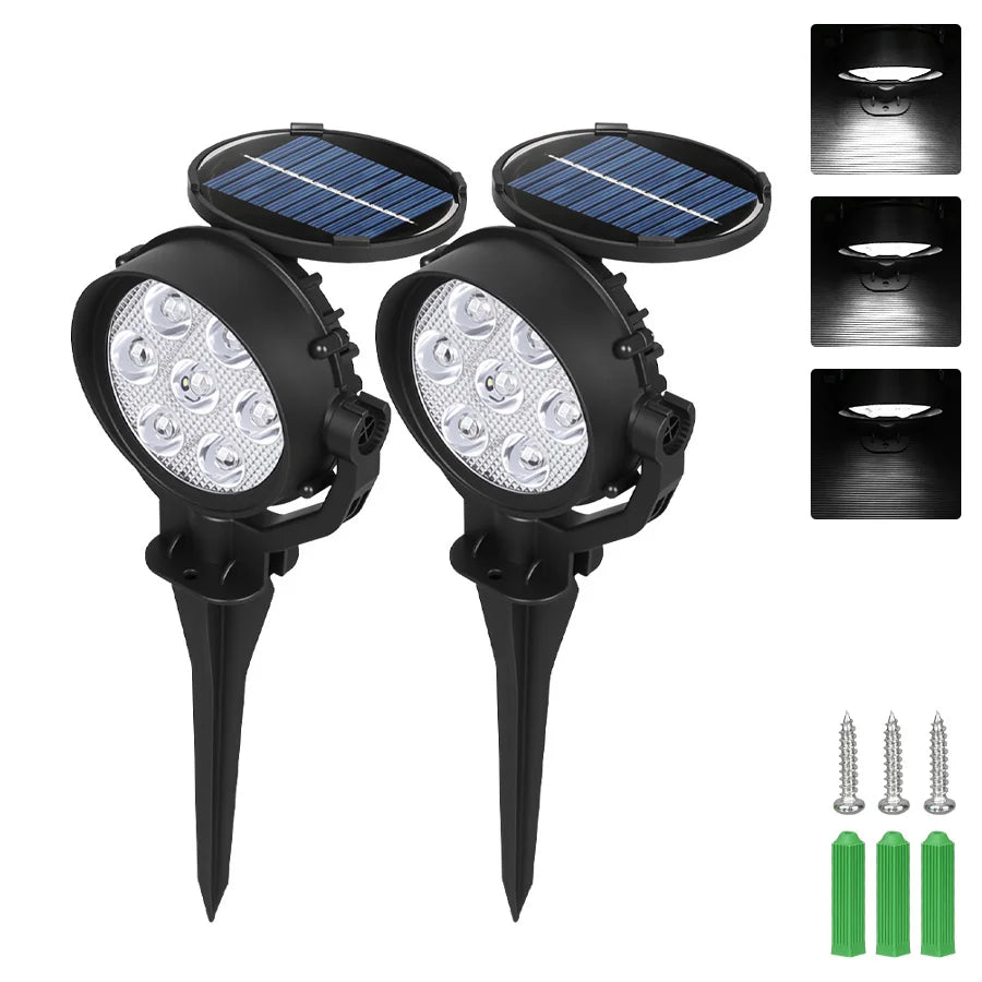 spot lumineux solaire led rgb réglable moderne noir texturé imperméable ip65extérieur jardin piscine