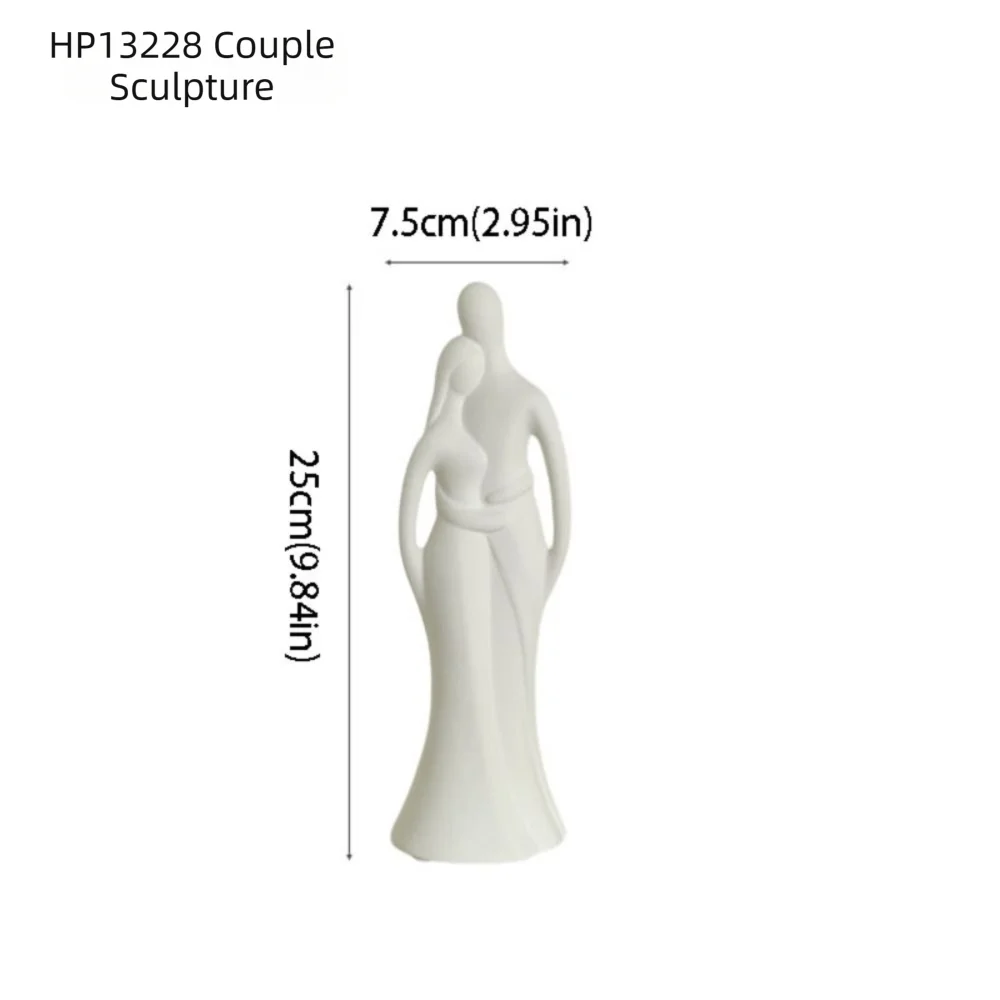 ornements couple céramique moderne blanc motif abstrait simple posé romantiquement
