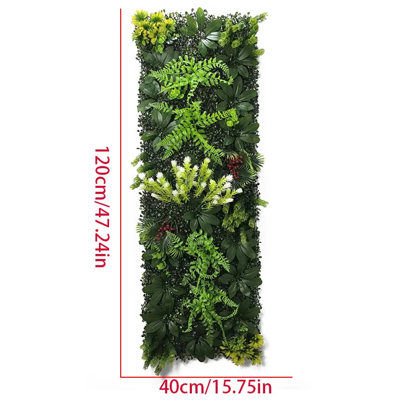 panneau mural végétal artificiel moderne 120cm 40cm feuilles vertes naturelles intérieur