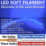 filament led souple 190mm rouge vert bleu rose technologie bricolage diy đèn led