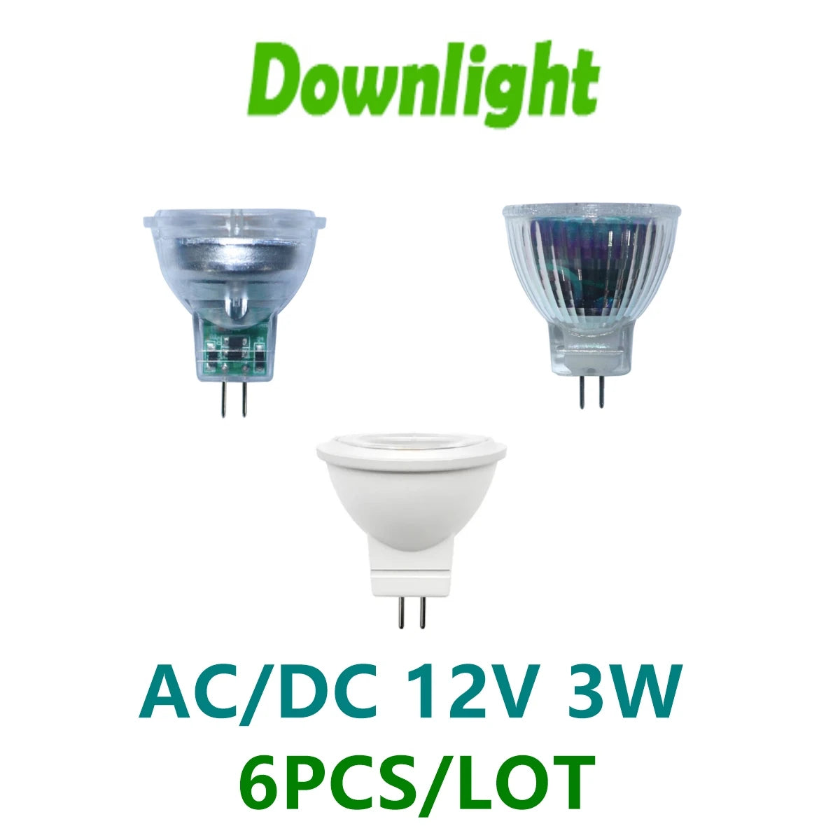 projecteur led 12v 3w blanc moderne rond lisse opaqué 3000k 4000k 6000k ac dc