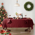 nappe table imperméable polyester usage extérieur mariage fête noël vert olive rouge bordeaux