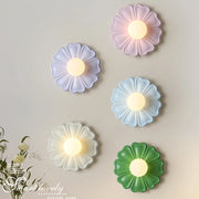 lampe murale fleur violet rose bleu blanc vert moderne minimaliste chambre enfantDecorationMuraleApportDouceurElégance