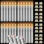 décoration intérieure moderne bougies led sans flamme blanc opaques télécommande pièces base plate