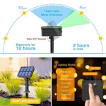 guirlande lumineuse solaire flexible 100 led multicolore ip65 imperméableextérieur jardin decoration festive