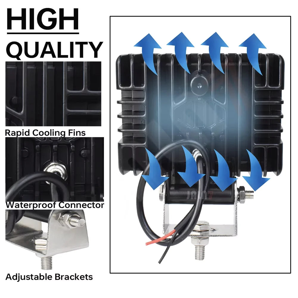 projecteurs led noirs modernes 150w 120w ip67 inondation vis fixés câbles éclairage travail