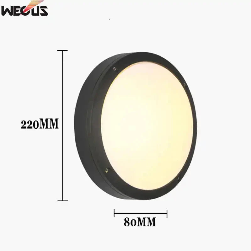 applique murale moderne aluminium noir entrée chambre coucher led étanche