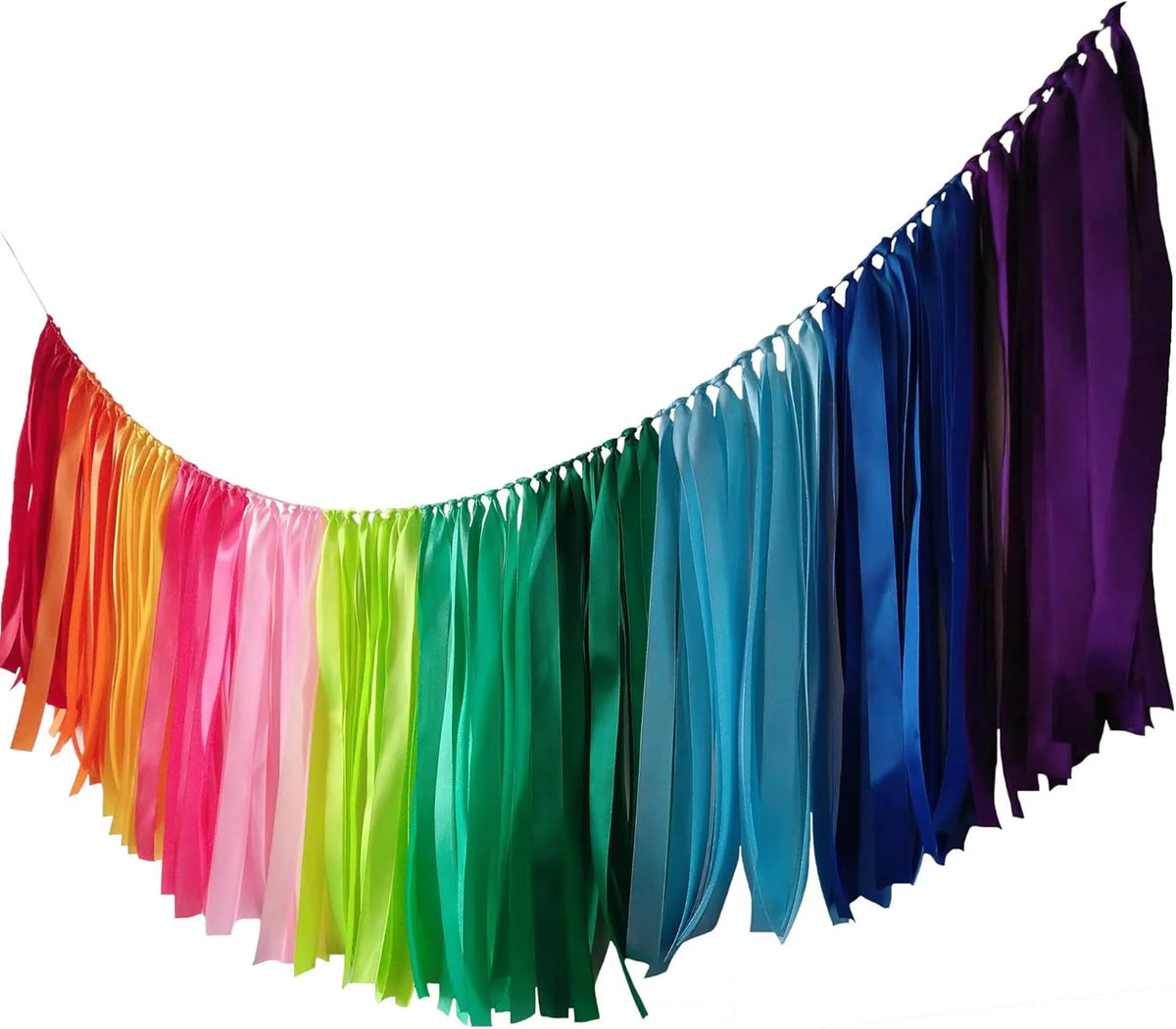 guirlande arc ciel franges polyester festif mariage anniversaire décoration événement festif