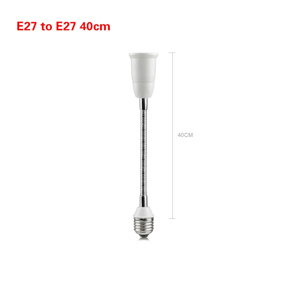 adaptateur lampe flexible blanc doré noir texture métallique moderne câble souple 20cm 30cm 40cm