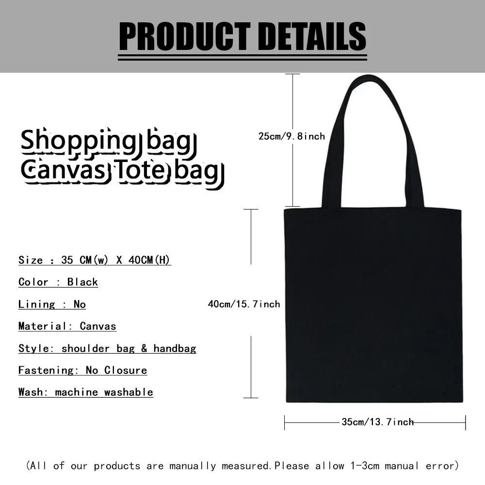 sac main femme toile noir motif fleurs roses lettres personnalisées grand cabas pliable