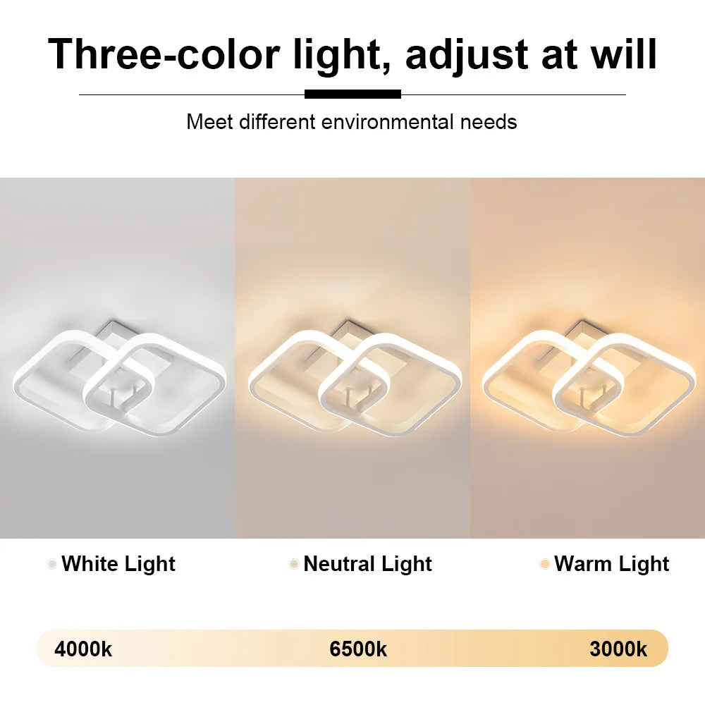 plafonniers led modernes blancs géométrique opaques murale éclairage quotidien cuisine chambre salon