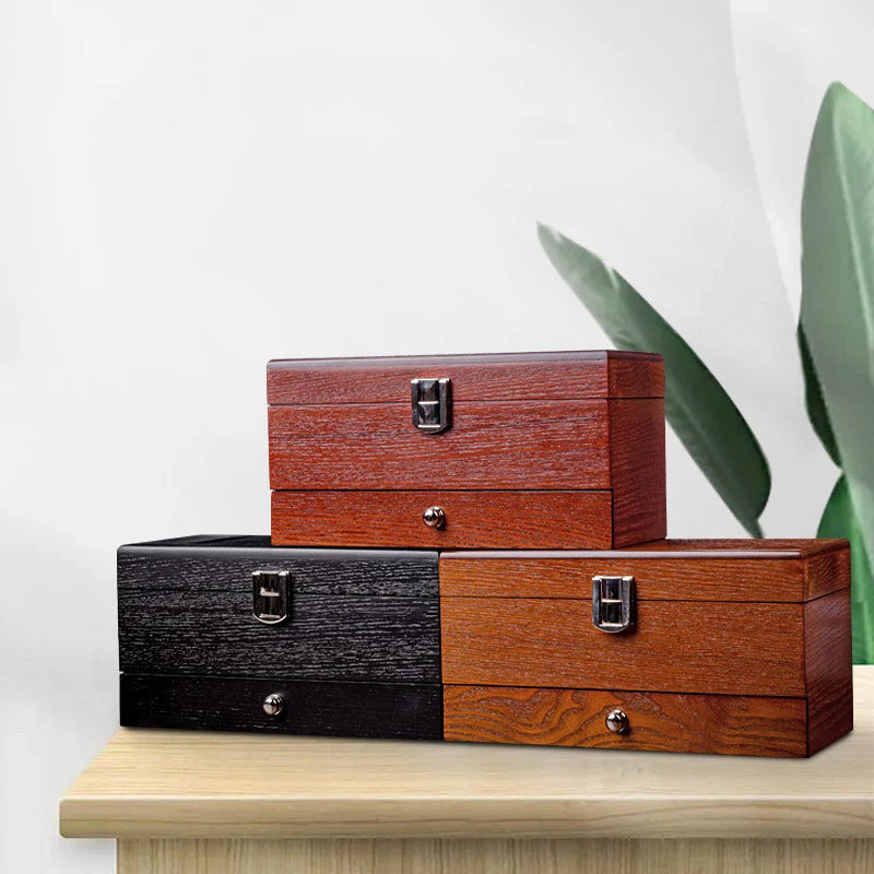 Coffret bijoux homme bambou vue intérieure