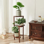 présentoir plantes bois moderne multi niveaux blanc gris boises pots fleursintérieur
