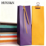 sac vin moderne ruban motif floral violet jaune bleu clair rose orange étiquette nom