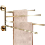 porte serviettes mural or quatre barres moderne serviettes bain multicolore fixations murales minimalistes