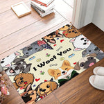 tapis porte chien motif mignon Noël décor maison intérieur moderne petit 30x50cm