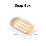 ensemble salle bain bambou distributeur savon porte brosse dents porte savon tasse noir