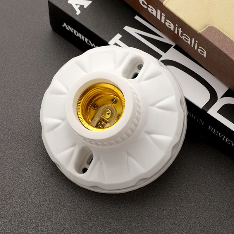 socquette ampoule e27 blanc rainurée moderne opale fixe support lampe minimaliste
