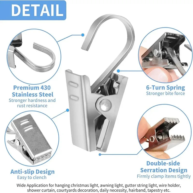clips rideau acier inoxydable moderne 100 pieces 10 pieces 20 pieces 30 pieces 50