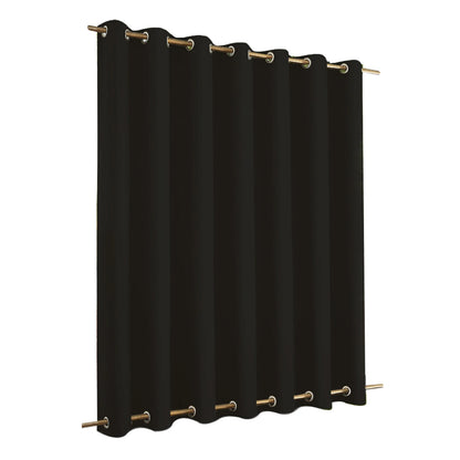 Rideau opaque noir élégant avec œillets métalliques, idéal pour bloquer la lumière et ajouter une touche moderne à votre intérieur. Accessoire de maison essentiel pour le salon ou la chambre, offrant intimité et style.