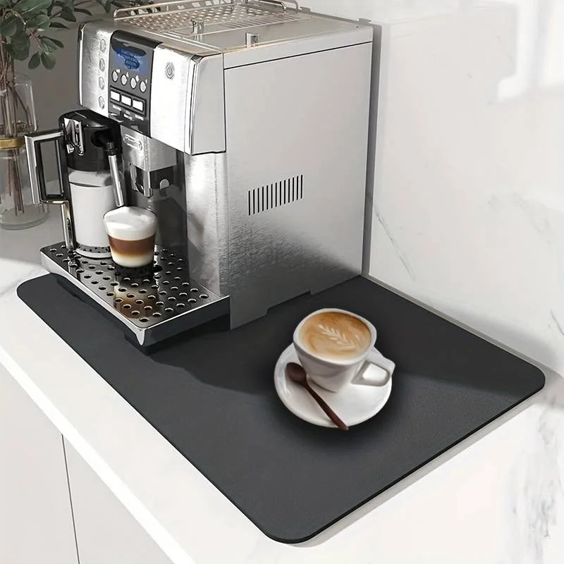 tapis séchage vaisselle microfibre noir moderne anti dérapant respectueux environnement 20cm 30cm