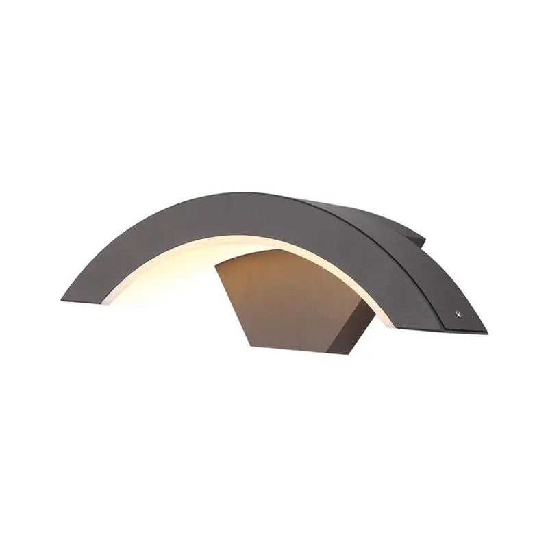 applique murale led capteur mouvement aluminium exterieur résistante intempéries éclairage véranda jardin contemporain gris