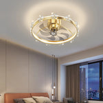 ventilateur or blanc moderne télécommande led transparent 50cm certification ul vde rohs