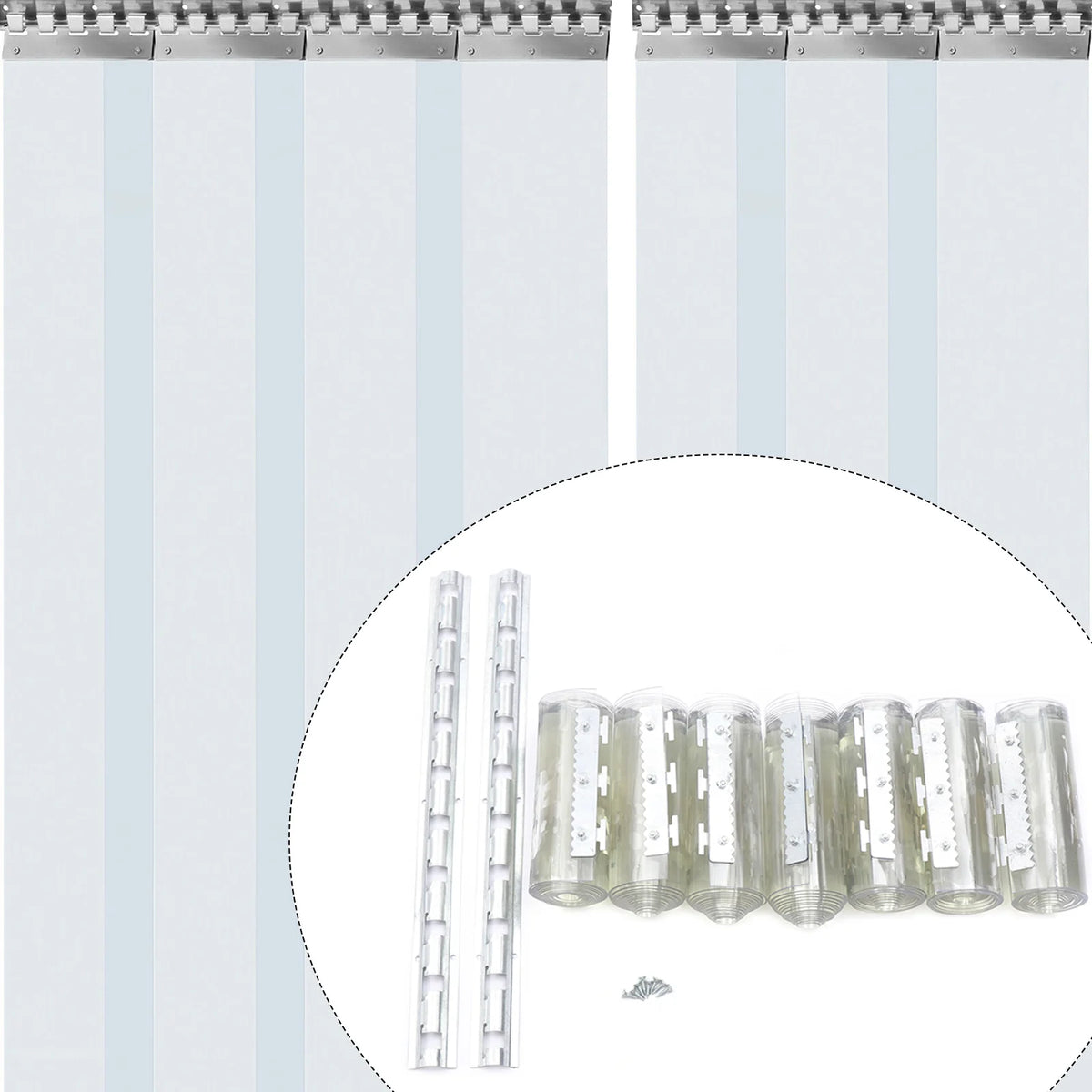 Kit d'installation du rideau avec support et clous