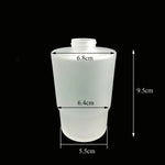 distributeur savon liquide verre blanc moderne fixation murale sans motif mousse Pompe intégrée clean