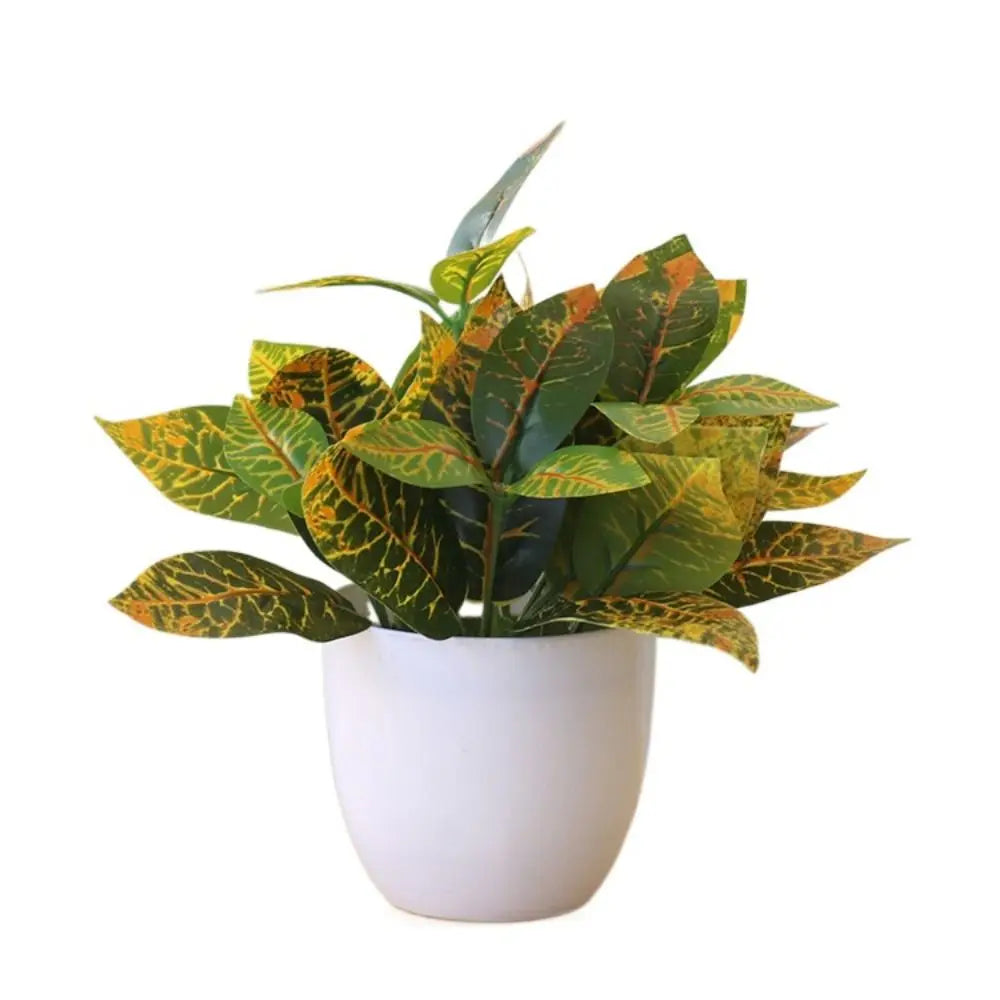 plantes artificielles vertes bonsaï ornement accessoires photo scindapsus pot rotin extérieur moderne