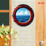 décoration murale porthole vintage rouge gris cadre rivets 20cm occasion anniversaire noël mariage