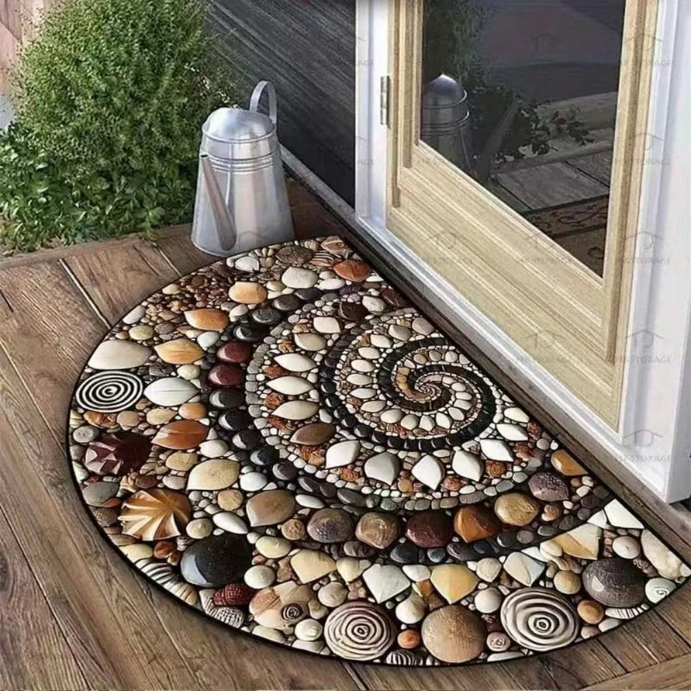 tapis d'entrée multicolore motif nature antidérapant lavable extérieur intérieur 40x60cm 50x80cm 60x90cm