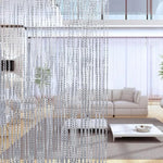 rideau doré strass argenté moderne élégant salon polyester 200x100cm