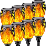 lumière solaire led flamme noire extérieure moderne jardin patio piscine