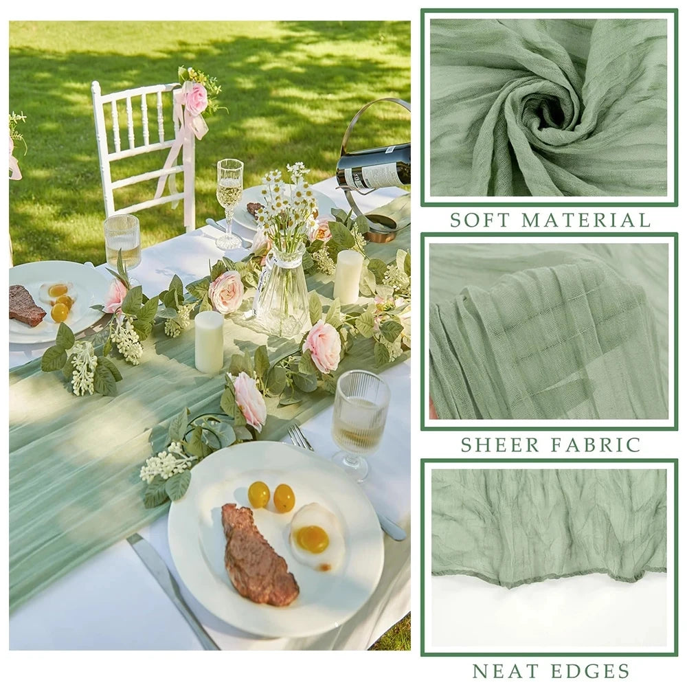 nappe longue rose bleu clair semi transparente tissée gaufrée élégante romantique corde tressée fixation