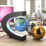 globe magnétique flottant cartographie mondiale led noir bleu doré moderne chambre coucher