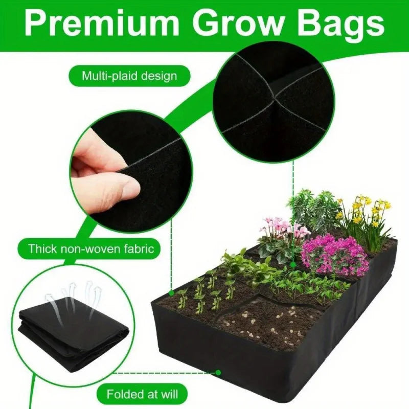 sac culture noir tissu feutré grilles compartiments lettuces radis choux roses jardinage pratique