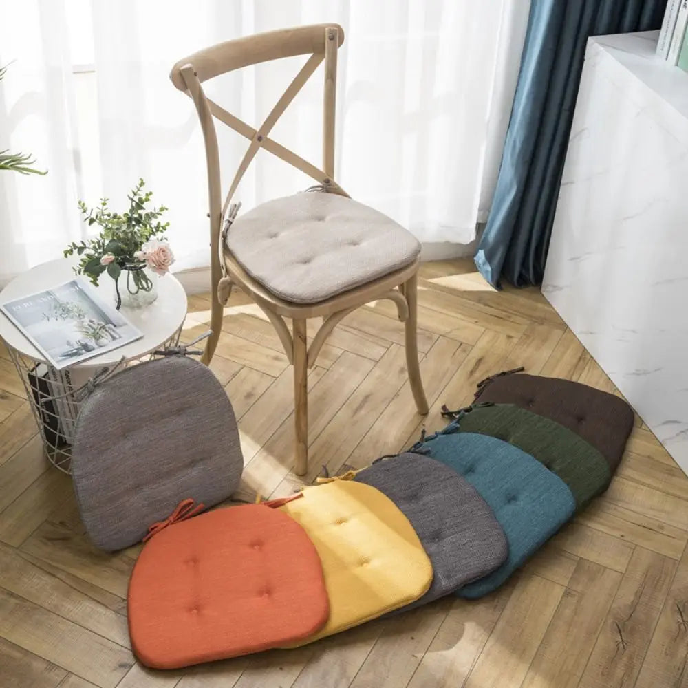 coussin chaise gris beige vert orange bleu moderne antidérapant tissu uni coton polyester